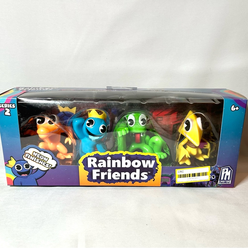 Rainbow Friends; Series 2 Neon; 4pk, 2.5” tall.  NIB. Great Gift Idea